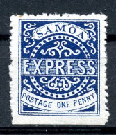 Samoa, 1877-1881, EXPRESS, 1 P., Type III, From Edge Of Sheet, MLH, Michel 1III - Samoa