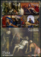 Samoa, 2015, Easter, Paintings, Pieta, MNH, Michel Block 96 - Samoa