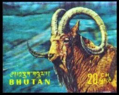 Bhutan 1970 Wild Animals Series Plastic - 3d Odd / Unique Stamp MNH As Per Scan - Errores En Los Sellos