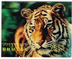 Bhutan 1970 Wild Animals Series Plastic - 3d Odd / Unique Stamp MNH As Per Scan - Erreurs Sur Timbres