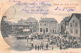 LUXEMBOURG - Gruss Aus ESCH A. D. ALZETTE - Stadthausplatz - Kiosque à Musique - Précurseur Voyagé 1901 (voir 2 Scans) - Esch-Alzette