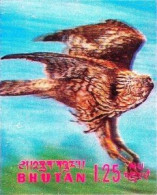 BHUTAN 1969 Birds Plastic - 3-D Odd / Unique / Unusual Stamp MNH, As Per Scan - Oddities On Stamps