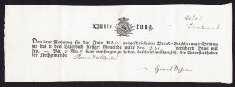 1836 Quittung Für Brandversicherung - ...-1845 Prephilately