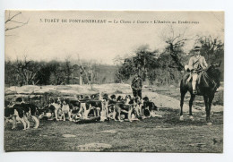 CHASSE à COURRE 325 Foret De Fontainebleau L'Arrivée Au Rendez Vous Meute Chiens De Chasse  Et Piqueur 1910 - Chasse