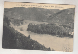 C6754) Donau Strudel Mit Den Ruinen WERFENSTEIN U. WÖRTH Bei GREINZ - Strudengau ALT 1917 - Grein