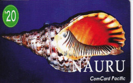 TARJETA DE NAURU DE UNA CARACOLA (SEA SHELL) - Peces