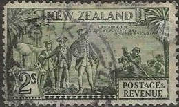 NEW ZEALAND 1935 Captain Cook At Poverty Bay - 2s. - Olive FU - Usados