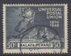 Malaya Penang Scott 26 - SG26, 1949 UPU 50c Used - Penang