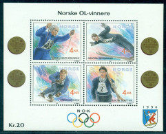 1992 Lillehammer Winter Olympics,cross-country Skiing,slalom,Norway,Mi.Bl 17,MNH - Invierno 1994: Lillehammer