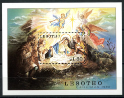 Lesotho, 1980, Christmas, Painting, Religion, MNH, Michel Block 7 - Lesotho (1966-...)