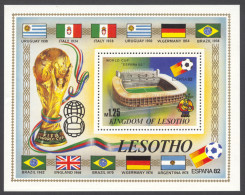 Lesotho, 1982, Soccer World Cup Spain, Football, Sports, MNH, Michel Block 14 - Lesotho (1966-...)