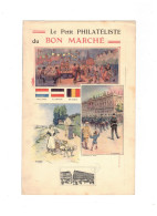 Au Bon Marché Le Petit Philatéliste Pays Hollande Allemagne Belgique Country Année 1911 - 15,5 Cm X 24,2 Cm Peu Courant - Au Bon Marché