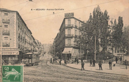 Béziers * Avenue Gambetta * Tram Tramway * Café - Beziers