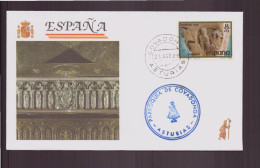 Vatican, Enveloppe Avec Cachet " Visite Du Pape Jean-Paul II " Du 21 Août 1989, Paroisse Des Covadonga, Asturies - Máquinas Franqueo (EMA)