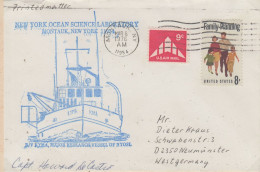 USA New York Ocean Science Laboratory Montauk / RV Kyma Cover Signature Ca Montaux MAR 6 1976 (WW164A) - Stazioni Scientifiche E Stazioni Artici Alla Deriva