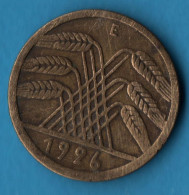 DEUTSCHES REICH 5 REICHSPFENNIG 1926 E KM# 39 WEIMAR - 5 Rentenpfennig & 5 Reichspfennig