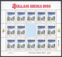 Ireland, 1988, Christmas, Church, MNH Sheetlet, Michel 665 - Blocchi & Foglietti