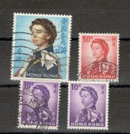 HONG KONG - 4 USED STAMPS - QEII - 1962. - Gebraucht