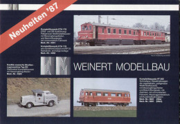 Catalogue WEINERT MODELLBAU 1987 Neuheiten HO HOe HOm - Duits