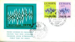 EUROPA CEPT ITALIE 1972 FDC YVERT N° 1099/1100 - 1972