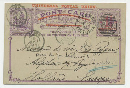 Postal Stationery Prahran Victoria - Alfen / Alphen A.d Rijn The Netherlands 1894 - Cartas & Documentos