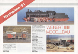 Catalogue WEINERT MODELLBAU 1991 Neuheiten HO HOe HOm - Duits