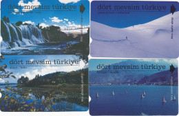 Turkey 4 Phonecards Alcatell  - - - Four Seasons (complete Series) - Türkei