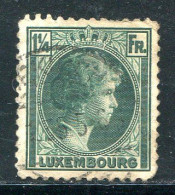 LUXEMBOURG- Y&T N°224- Oblitéré - 1926-39 Charlotte Rechtsprofil