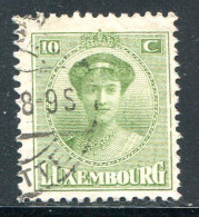 LUXEMBOURG- Y&T N°122- Oblitéré - 1921-27 Charlotte Voorzijde