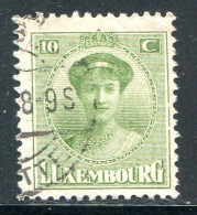 LUXEMBOURG- Y&T N°122- Oblitéré - 1921-27 Charlotte Frontansicht
