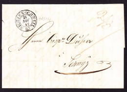 1842 Faltbrief Mit 2 Kreisstempel RICHTENSCHWEIL Nach Schwyz. - ...-1845 Prephilately