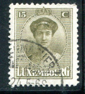 LUXEMBOURG- Y&T N°124- Oblitéré - 1921-27 Charlotte Di Fronte