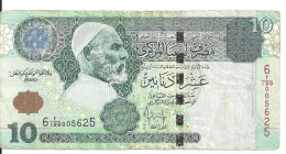 LIBYE 10 DINARS ND2004 VF P 70 B - Libya