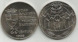 Andorra 25 Santim 1995. UNC FAO - Andorra