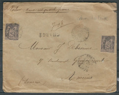 FRANCE1900 N° 97 X 2 S/Lettre Chargée - 1898-1900 Sage (Type III)