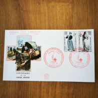 FRANCE Enveloppe P.J Coq FDC CROIX ROUGE 1963 1er Jour - Collection Timbre Poste - 1960-1969