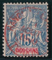 Indochine N°8 - Oblitéré Cachet Rouge D'Hanoï - TB - Gebraucht