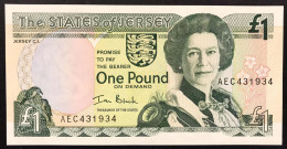 Jersey 1 Pound £ 1 2000 Pick#26 Queen Elisabeth IIa Fds Unc LOTTO 1045 - Jersey