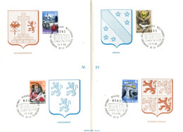 S18168031 BE 19680413 Mons; Histoire, Geraardsbergen, Château De Theux, Spiennes, Wervik; In-folio Cob1448-51 - 1961-1970