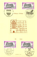 S18169006 BE  19690215; Abbaye D'Aulne; Fllet Cartonné, 4 Oblitérations, Cob1483 - 1961-1970