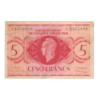 Billet, Afrique-Équatoriale Française, 5 Francs, KM:15d, TB+ - Gabun