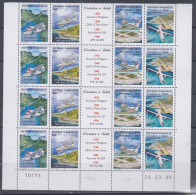 Polynésie N° 556 / 59 XX L'aviation à Tahiti , Les 4 Bandes En Bloc De 4 Coin Daté Du 24 . 03 . 98 ; Sans  Ch., TB - Neufs