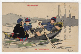 Carte Illustrateur Gervèse Pochoir Série Nos Marins N°29 Marine Française Canot Major éditeur Raffaelli Toulon - Gervese, H.