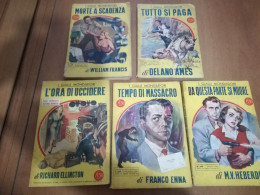LOTTO 5 VECCHI GIALLI MONDADORI ANNI 1954 1955 - Politieromans En Thrillers