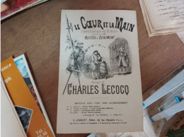 85 //  PARTITION  "LE COEUR ET LA MAIN" / CHARLES LECOCQ - Opera