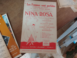 85 //  PARTITION  "NINA-ROSA" / LES FEMMES SONT PERFIDES - Opera