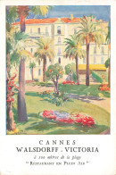 Cannes * WALSDORFF VICTORIA Restaurant * CPA Publicitaire Ancienne Illustrateur - Cannes