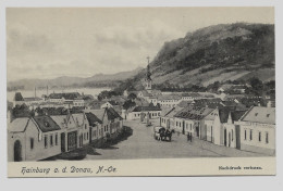 Hainburg A. D. Donau, Reklame Bäckerei , Mühle L. Otts, Strassenpartie Ca.1910y.     G253 - Hainburg