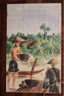 CPA AK 1951 An Binh Carte Dessinée Dessin Personnel Indo China Indochine Viet Nam - Guerres - Autres