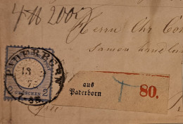 Deutscher Reich 1872, Mi 5 Reko-Briefstück Paderborn - Gebruikt